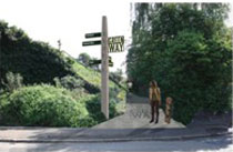 31_Una foto-simulazione della segnaletica e dell’uso di rampe e scale della Greenway. Credit London 2012