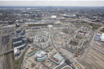 02_Olympic Park. Veduta aerea del Villaggio Olimpico verso sud-ovest. Credit London 2012