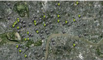 01_Mappa della distribuzione dei punti di ricarica elettrica di Londra.
Credit   http://www.sourcelondon.net/map.php