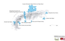 Overview of pilot areas as rural-urban territorial systems around and in the Alps (Leibniz Unversität Hannover)