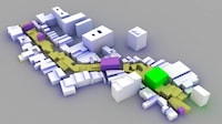 Fig. 1. Area of intervention with the volumes object of demolition (Image by Salvatore Palma - Degree thesis : A high technological performance green corridor, supervisor F. Muzzillo, assistant supervisor C. Frettoloso).