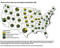Principali usi del suolo negli Stati Uniti (2002). 