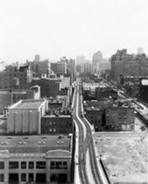 “La High Line nel 1934, vista dall’alto verso sud”, Autore sconosciuto