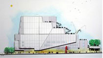 “Renzo Piano, progetto per la nuova sede del Whitney Museum a Chelsea. Sezione”, ©Renzo Piano Building Workshop and Cooper, Robertson and Partners