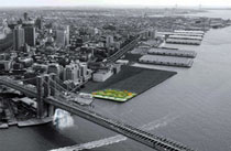 Brooklin Bridge Park, Vista aerea / Architetti: Michael Van Valkenburgh Associates